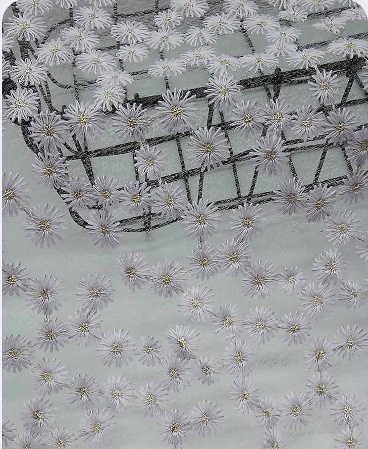 PTD-676 embroidered fabric reference