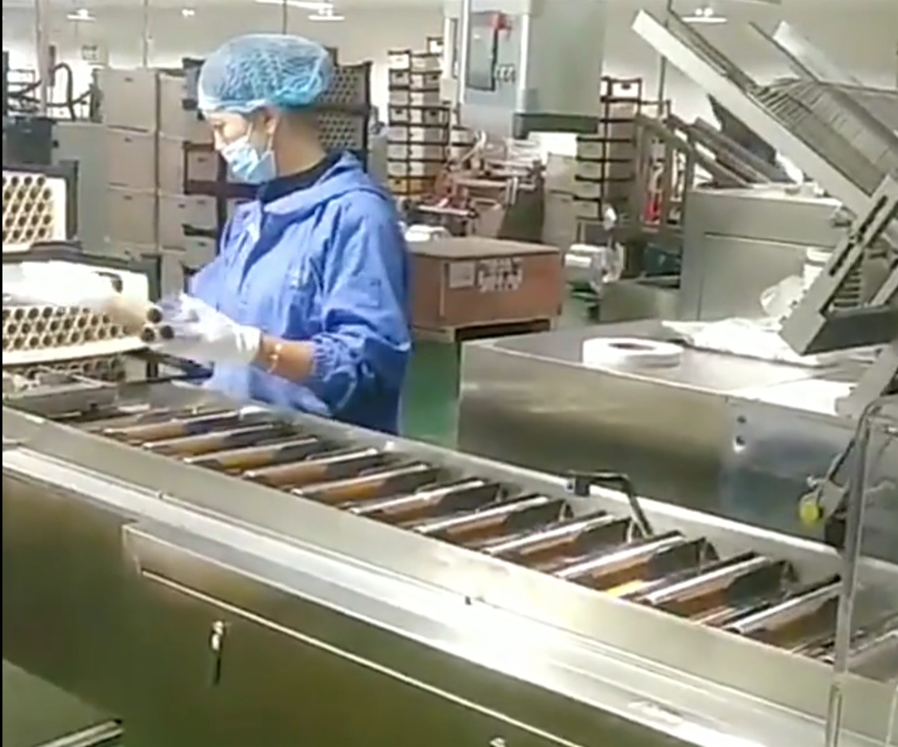 Foil and film production control equipment inside supplier factory