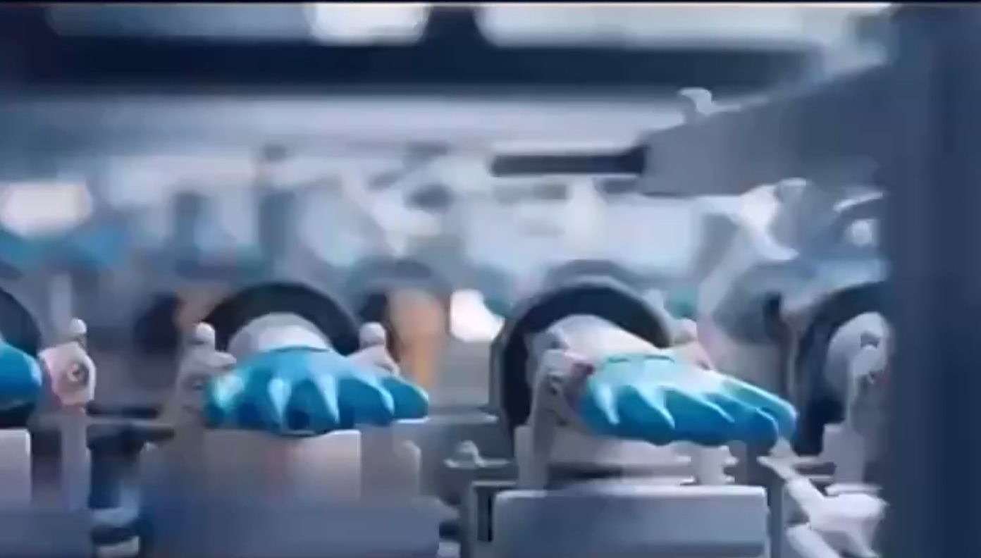 Glove production line equipment inside supplier factory