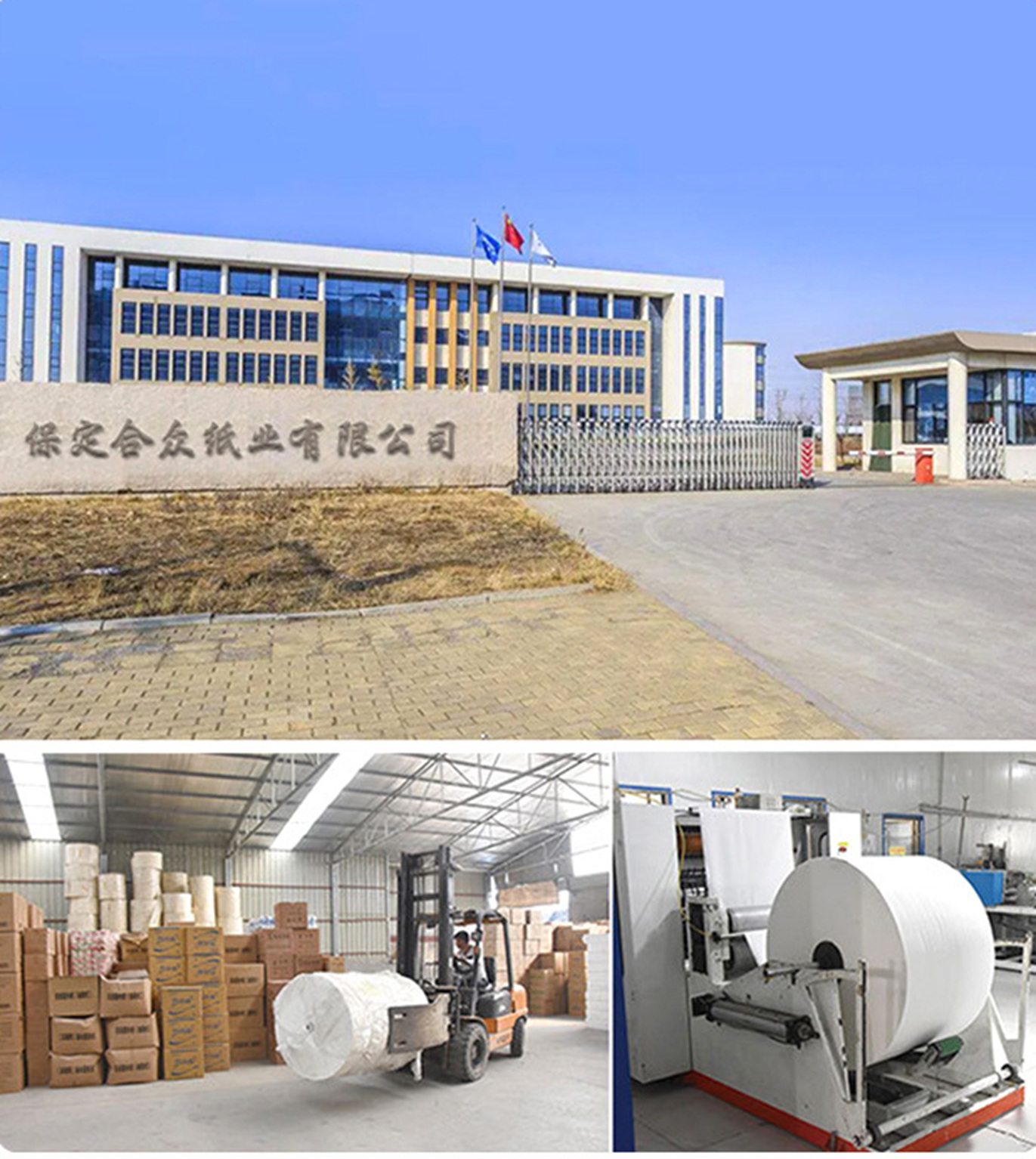 Tissue supplier campus, warehouse, and equipment context prepared for buyer review
