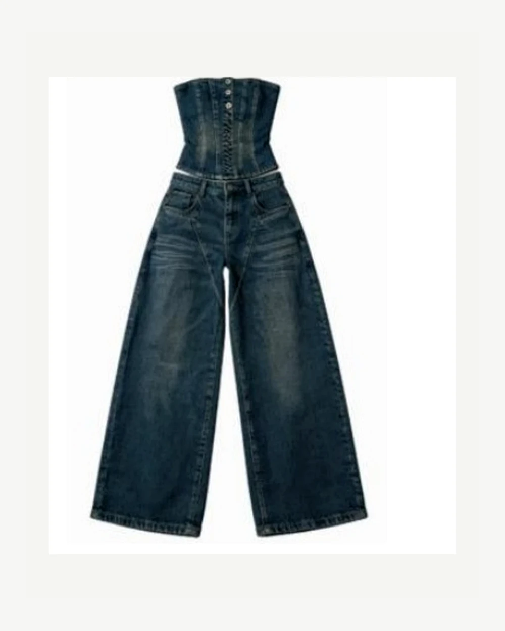 GS-003 structured denim set