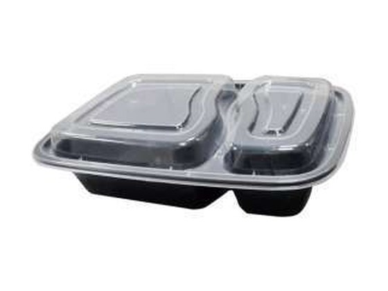 HS-282C two compartment food container with lid