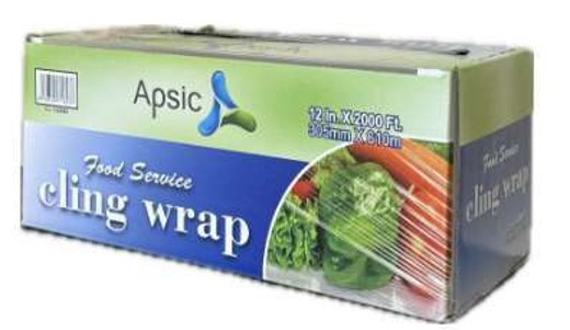 CL-182000 Food Service Cling Wrap With Serrated Cutter 18"X2000' 1 Roll/CTN