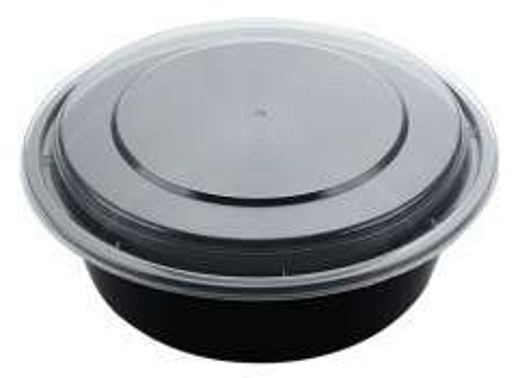 CY-RC-24 24 OZ Plastic Round Food Container With Lid