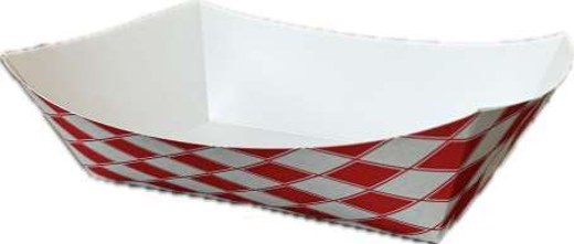 CY-WRFT30 3 Lb White/Red Food Tray 5.4"*3.1"*2.1"