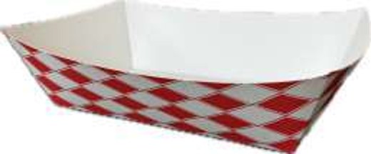 CY-WRFT50 5 Lb White/Red Food Tray 6.5"*4"*2.4"