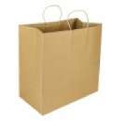 KPB04 #4 Kraft Paper Bag With Twist Handle 10"*5"*13" 100gms