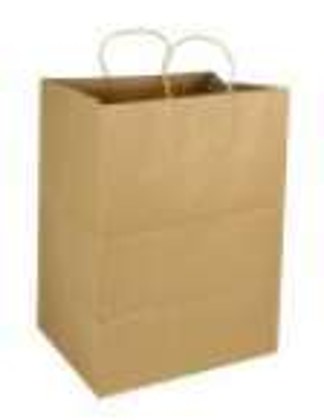 KPB10 #10 Kraft Paper Bag With Twist Handle 13"*7"*13" 100gms