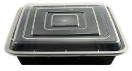 LS-HRC-48C 48oz PET Hinged Rectangular Container