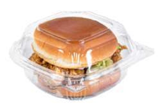 LS-HRC-64C 64oz PET Hinged Rectangular Container