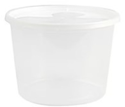 MH-81 8" X 8" 1-Compartment White Mineral-Filled Plastic Hinged Container1
