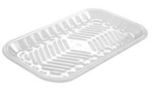 PMT-10S Clear PET Plastic Meat Tray 10 3/4" X 6" X 11/16"5