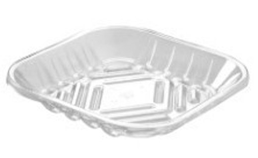 PMT-14 Clear PET Plastic Meat Tray 6" X6" X 9/10"