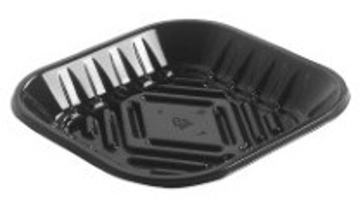 PMT-1S Clear PET Plastic Meat Tray 5 1/4" X 5 1/4" X 1/2"