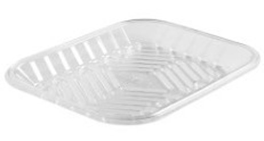 PMT-20S Clear PET Plastic Meat Tray 8 7/10" X 6 3/5" X 4/5"5