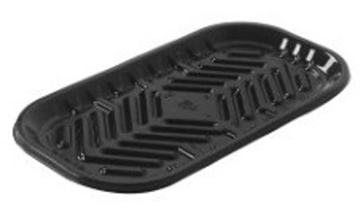 PMT-2P Clear PET Plastic Meat Tray 5 9/10''X 8 3/10'' X1 1/10''