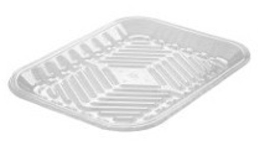 PMT-4S Clear PET Plastic Meat Tray 9 1/4''X7 1/5''X 3/5''