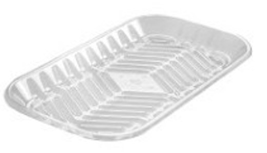 PMT-5S Clear PET Plastic Meat Tray 10 1/3" X 5 1/2" X 4/5"