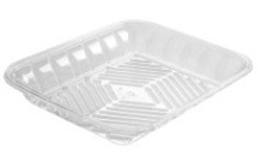PMT-8DP Clear PET Plastic Meat Tray 8" X 10 1/2" X 1 3/8"