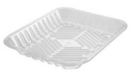 PMT-8P Clear PET Plastic Meat Tray 8" X 10 1/10" X 1 1/10"