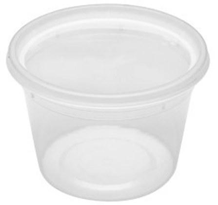 SC-12 12 OZ Plastic Food Container With Lid(Soup Cup)