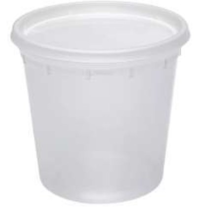 SC-16 16oz Plastic Food Container With Lid(Soup Cup)