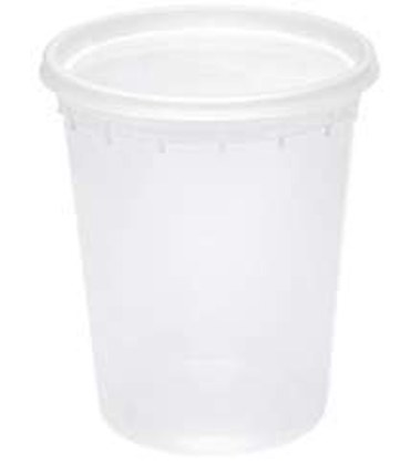 SC-24 24 OZ Plastic Food Container With Lid(Soup Cup)