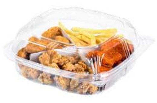 SZ-02 #2 PET Sushi Container With Lid 8.7"X3.4"X2"