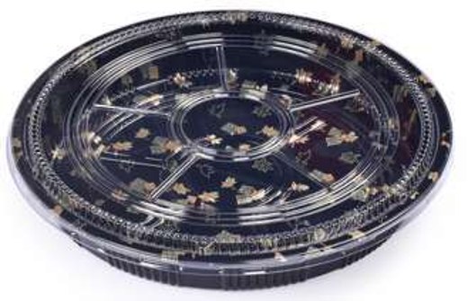 SZ-300S Square Sushi Container With Lid 13.39" X 13.39" X 1.97"(Sakura)